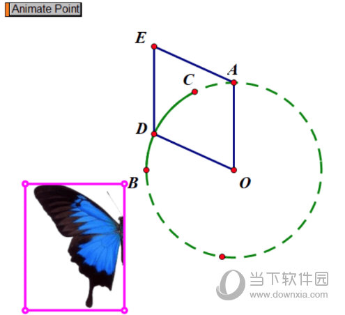 几何画板怎么制作蝴蝶动画