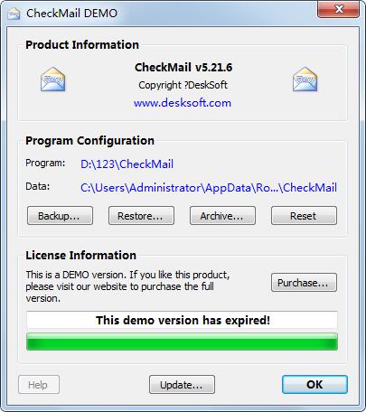 CheckMail(邮件检查软件) V5.21.6 英文安装版