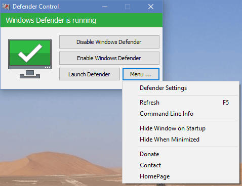 Defender Control(Defender关闭工具) V1.9 中文免费版