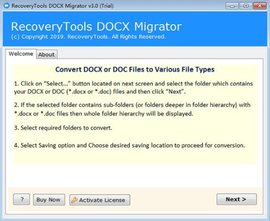 RecoveryTools DOCX Migrator(docx文件转化器) V3.0 免费版